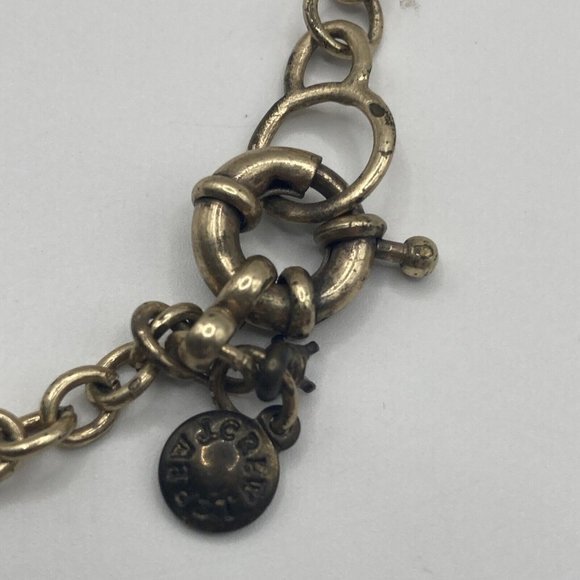 J.Crew Rhinestone Link Necklace 17" Gold tone Crystals collar Bib Cluster - Picture 8 of 9